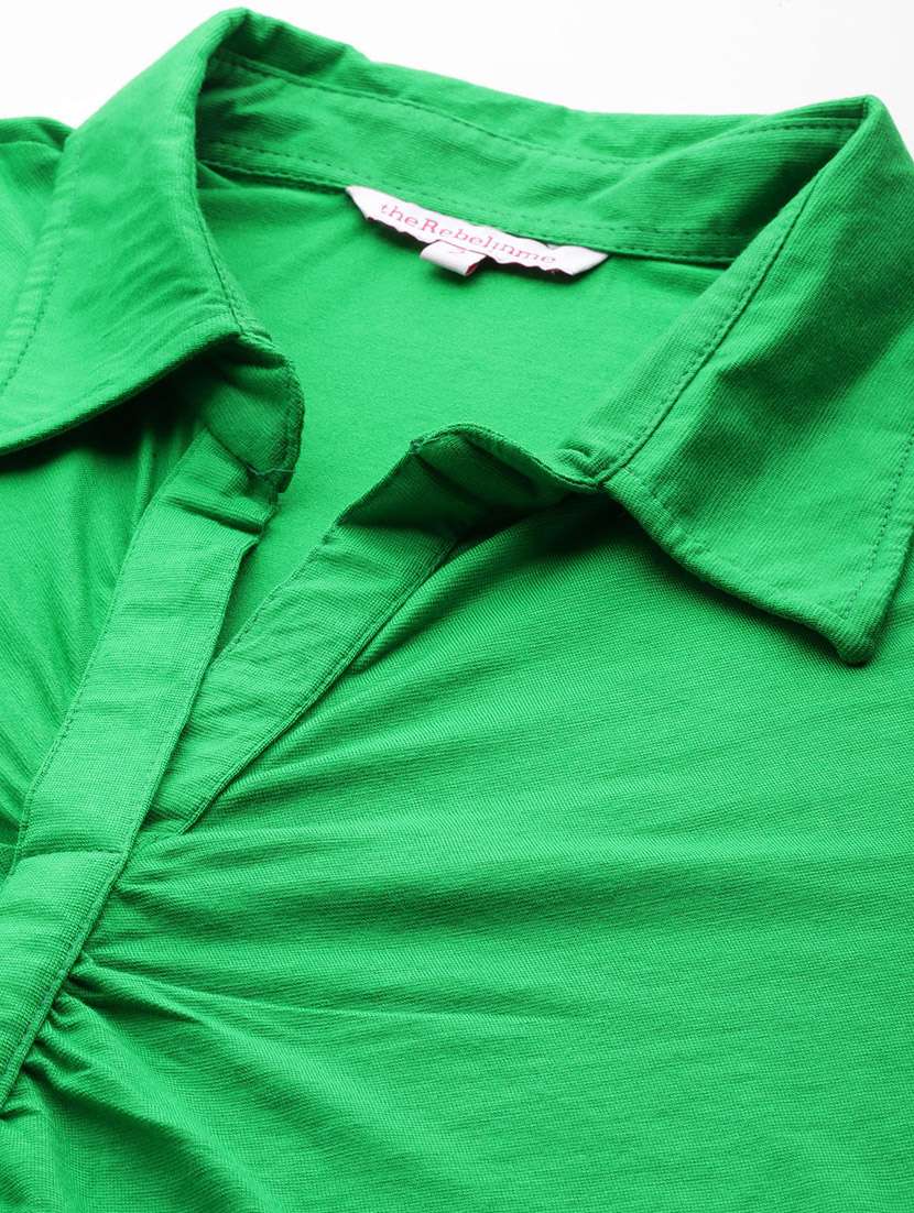 Women's Ruffle Collared Top