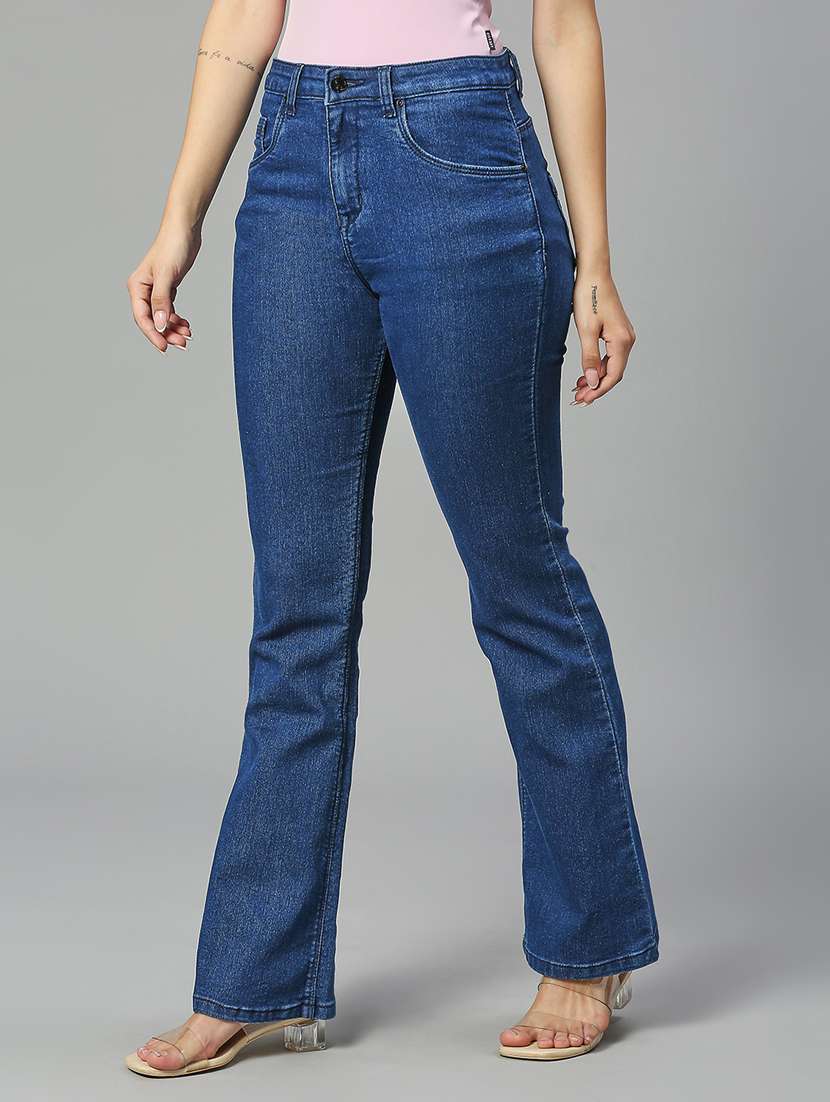 Women's Plain Bootcut Jeans