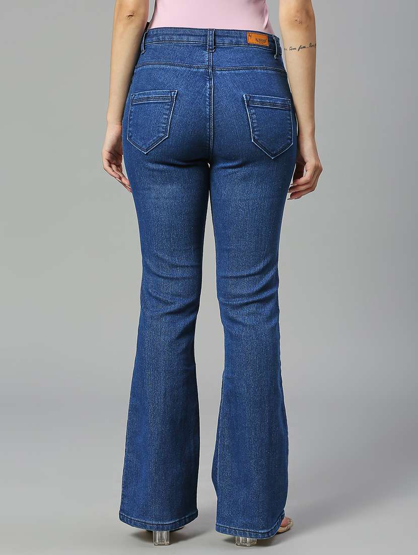 Women's Plain Bootcut Jeans