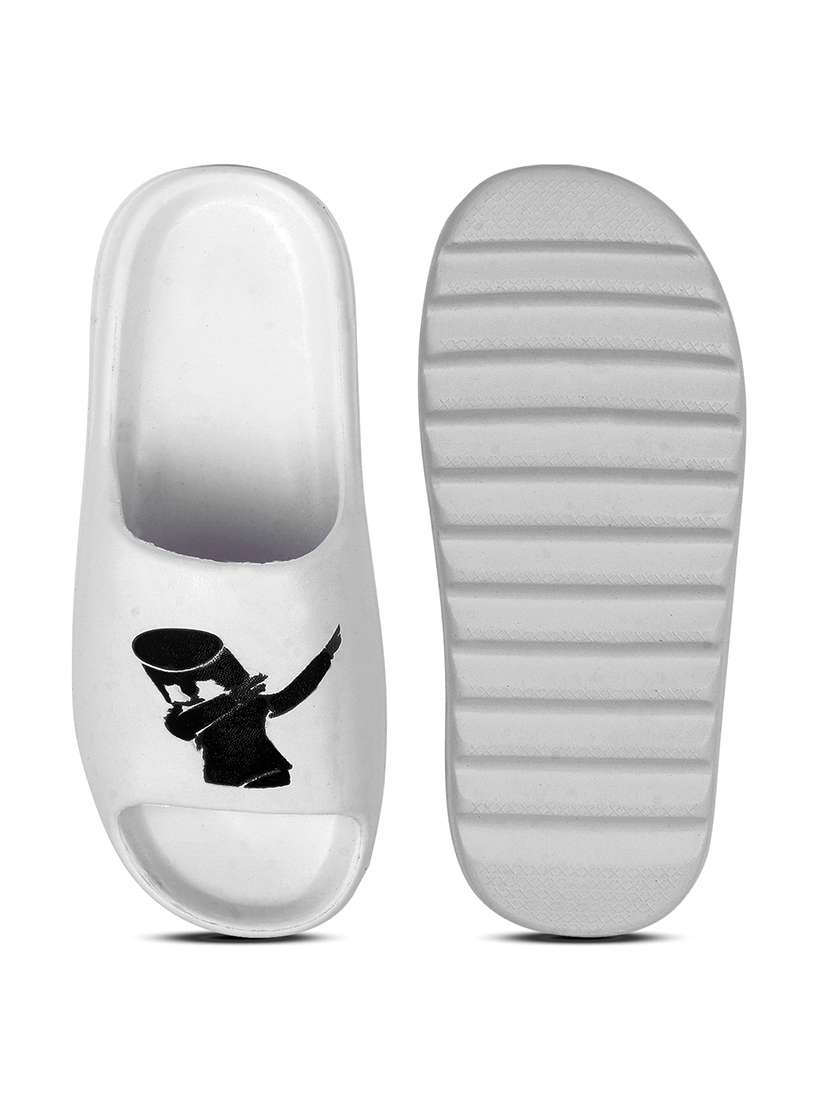White Eva Slip On Flip Flops