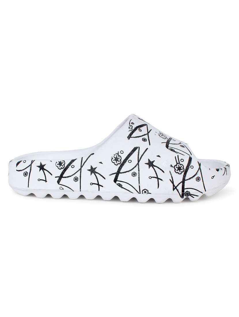 White Eva Slip On Flip Flops