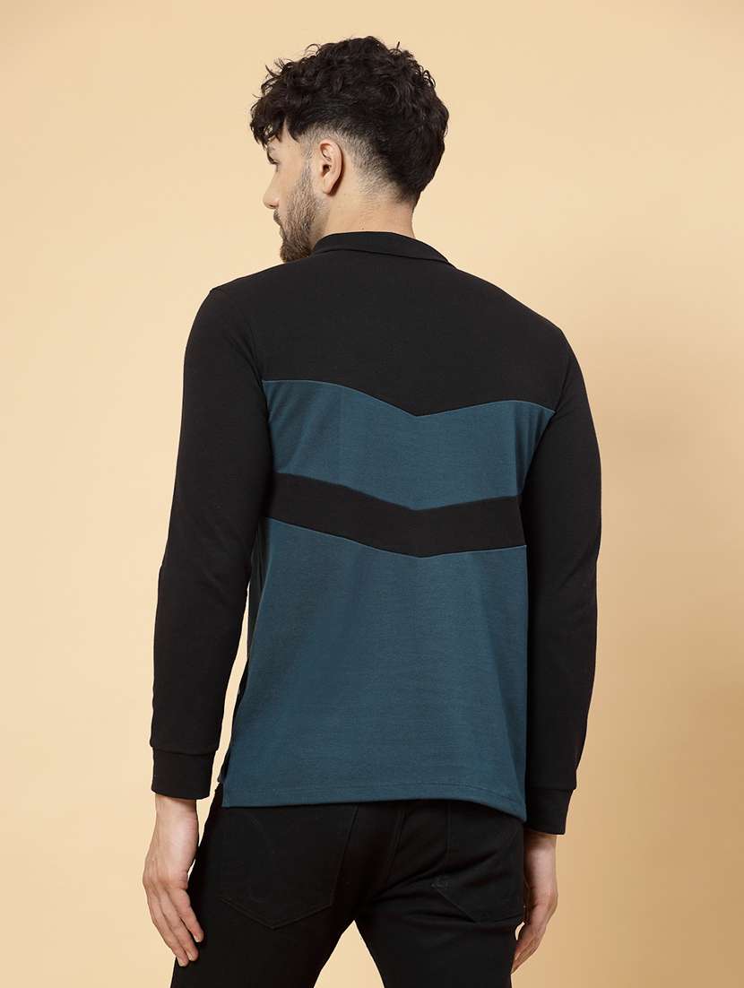 Men Color Block Polo T Shirt