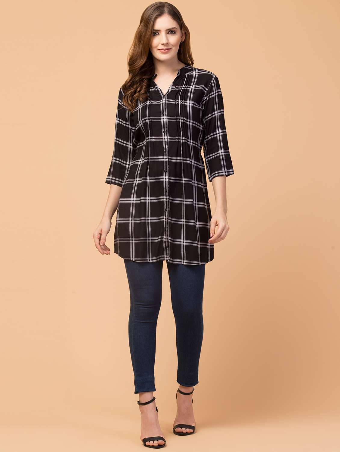 Women Checked Tunic