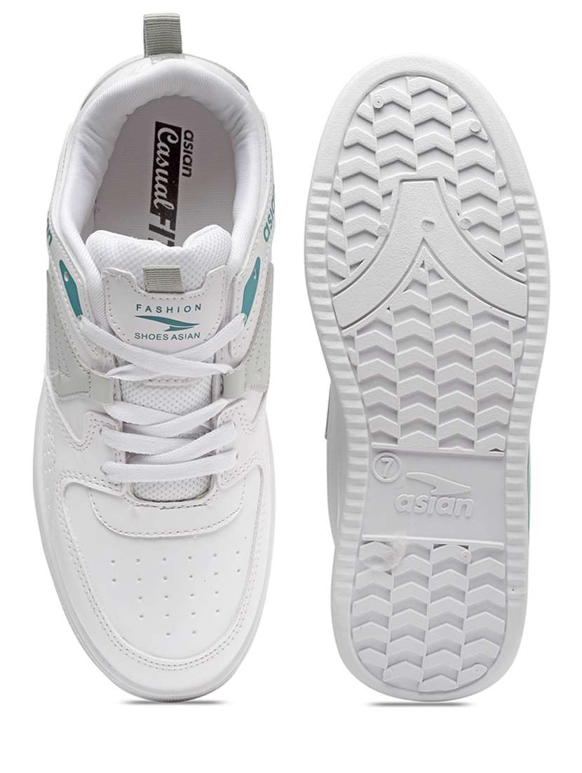 Men White Lace Up Sneaker