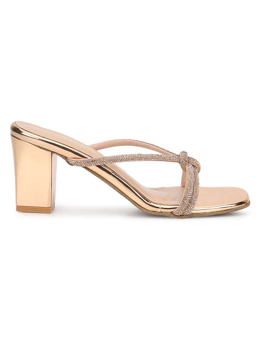 Women Slip On Block Heel Sandal