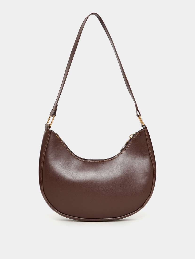 Brown Leatherette (Pu) Handbag