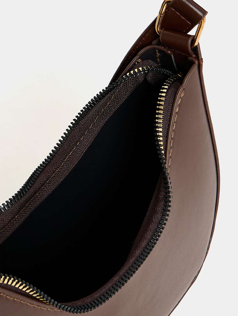 Brown Leatherette (Pu) Handbag