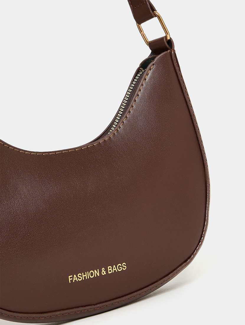 Brown Leatherette (Pu) Handbag