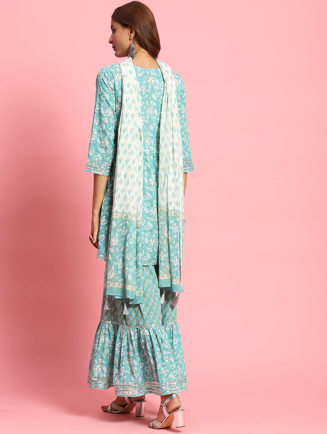 Women Kurta Sharara Set With Dupatta
