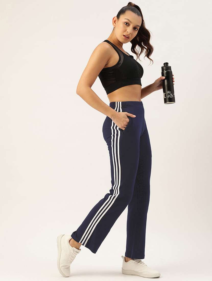 Women Solid Tapered Track Pant