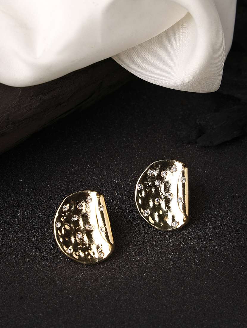 Gold Metal Studs Earrings
