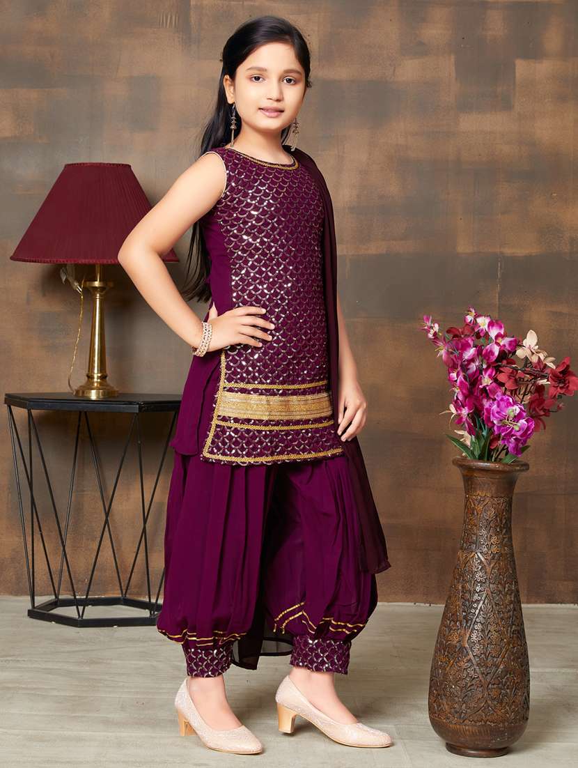 Girls Top And Bottom Ethnic Wear Sets