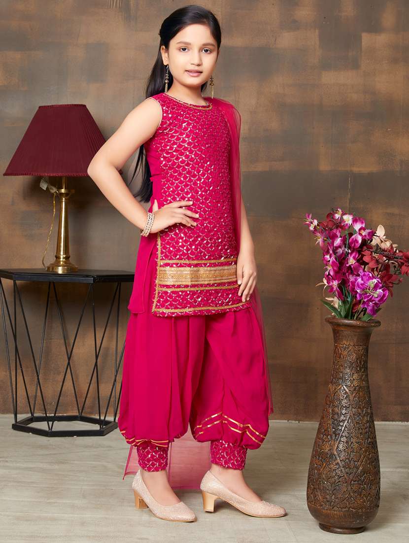 Girls Top And Bottom Ethnic Wear Sets