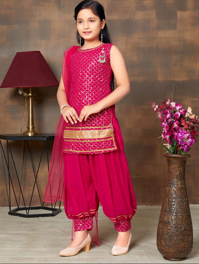 Girls Top And Bottom Ethnic Wear Sets