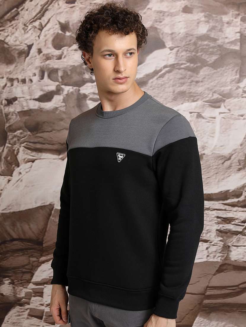 Men Color Block Long Sleeve Sweatshirt
