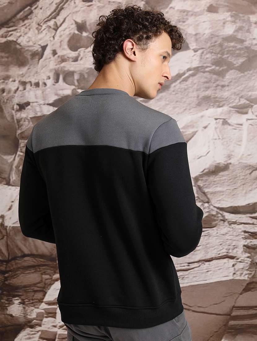 Men Color Block Long Sleeve Sweatshirt