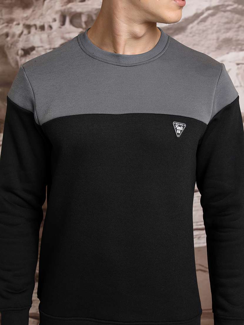 Men Color Block Long Sleeve Sweatshirt