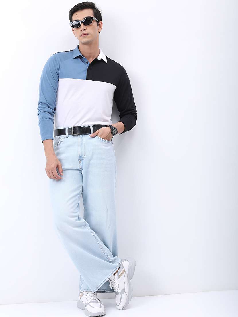 Men Color Block Polo T Shirt