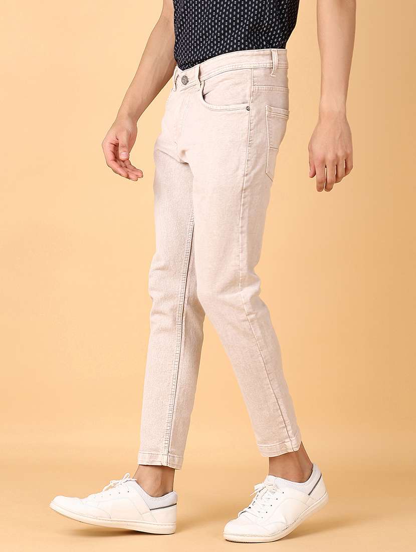Men Mid Rise Slim Fit Plain Jeans