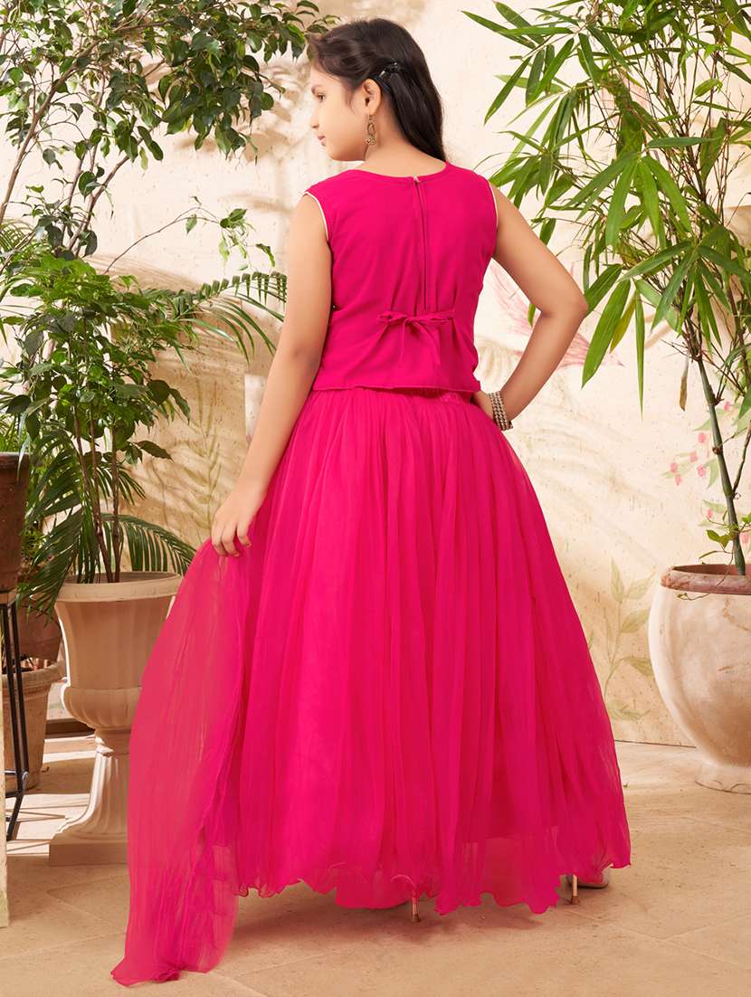 Girls Sequin Lehenga Set