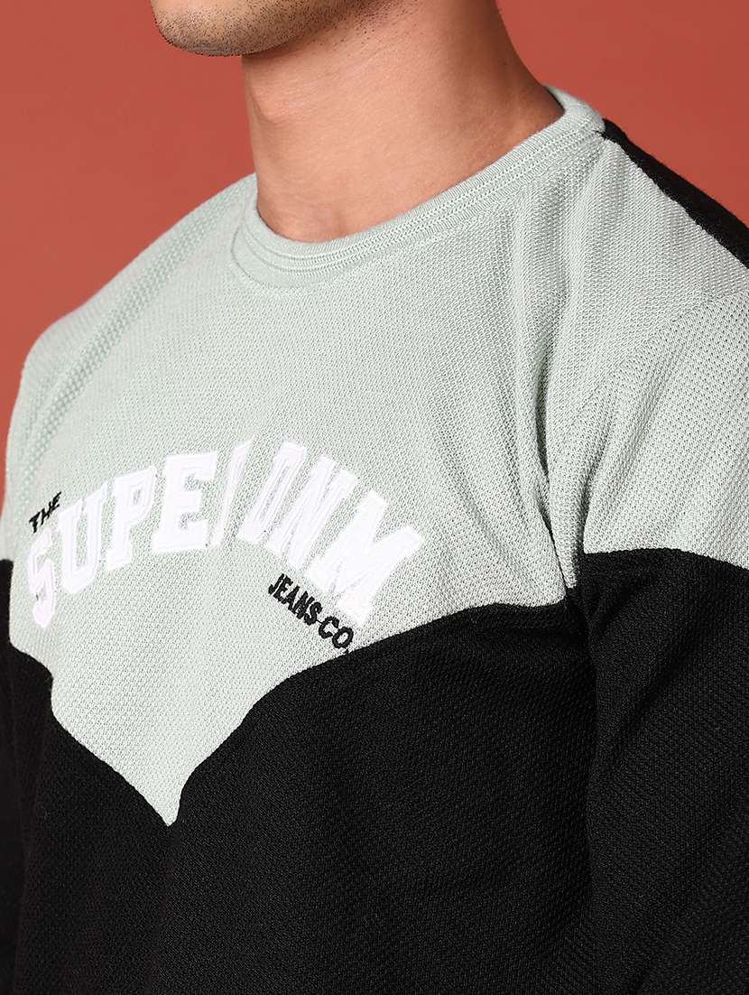 Men Color Block Long Sleeve Regular Fit Sweatshirt