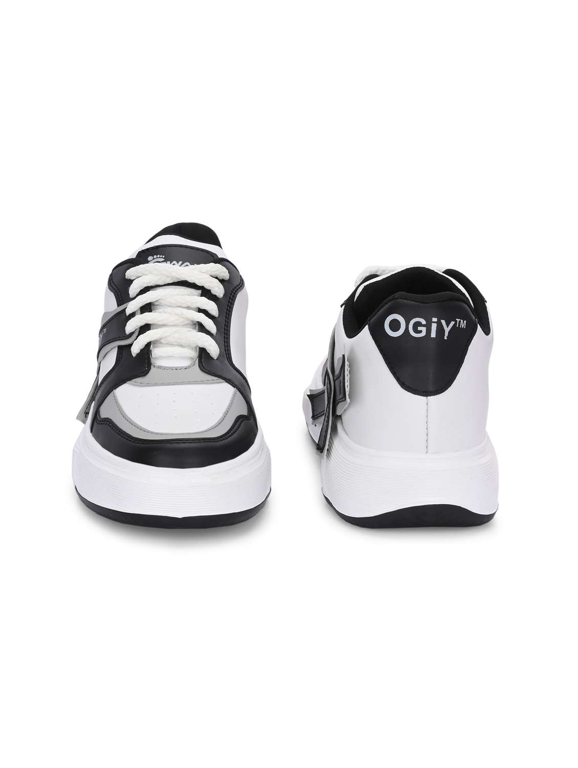 Men Black Lace Up Sneaker Shoes