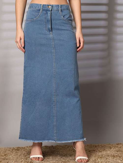 Women Solid A Line Skirt