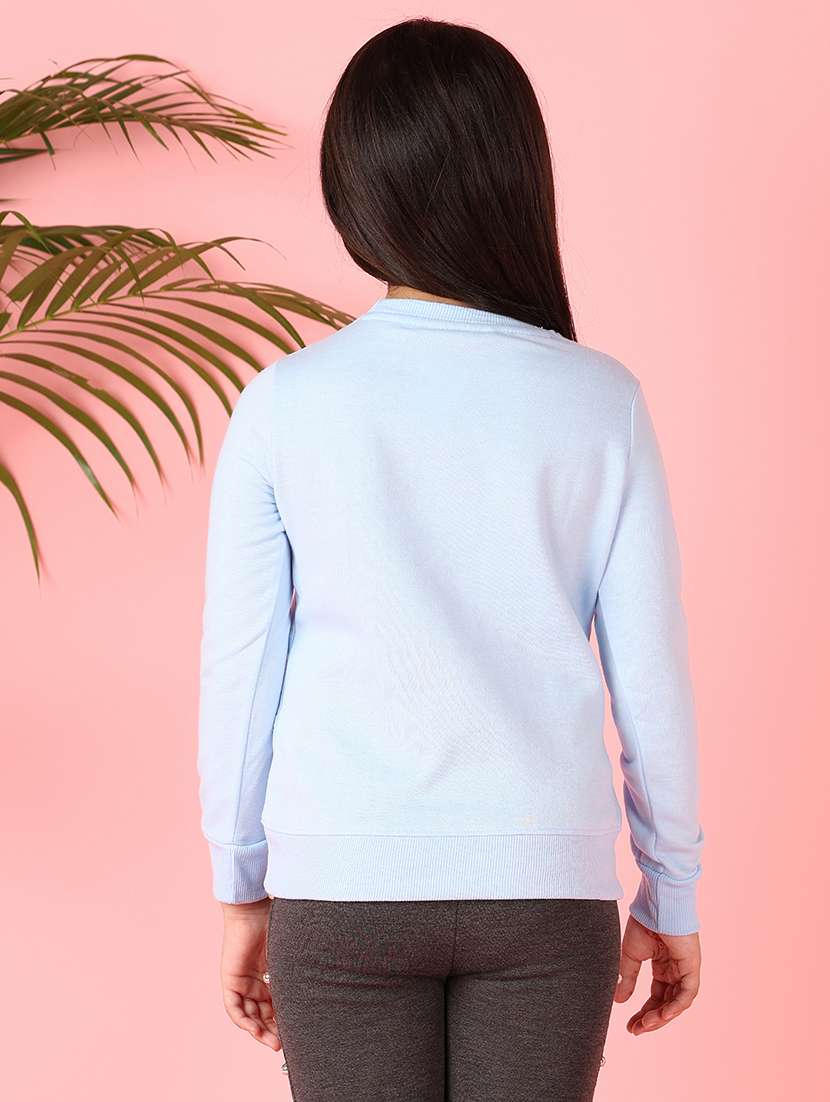 Girls Solid Long Sleeve Sweatshirt