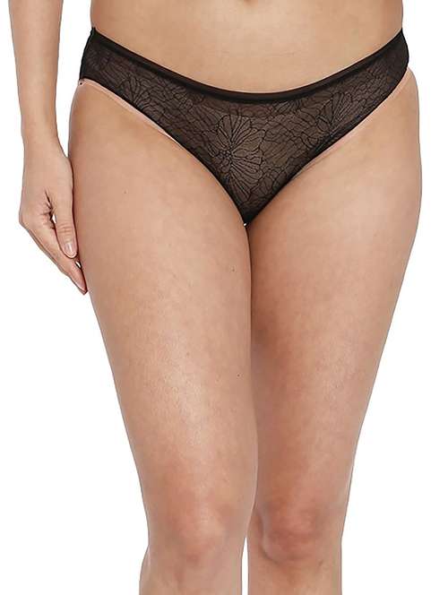 Women Black Lace Bikini Panty