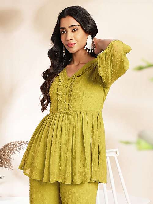 Women Three Quarter Sleeve Ethnic Co Ord Set