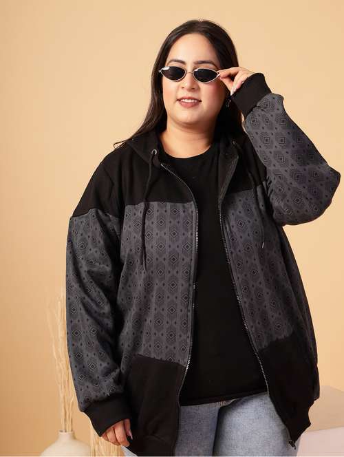 Women Plus Size Color Blocked Sweatshirt