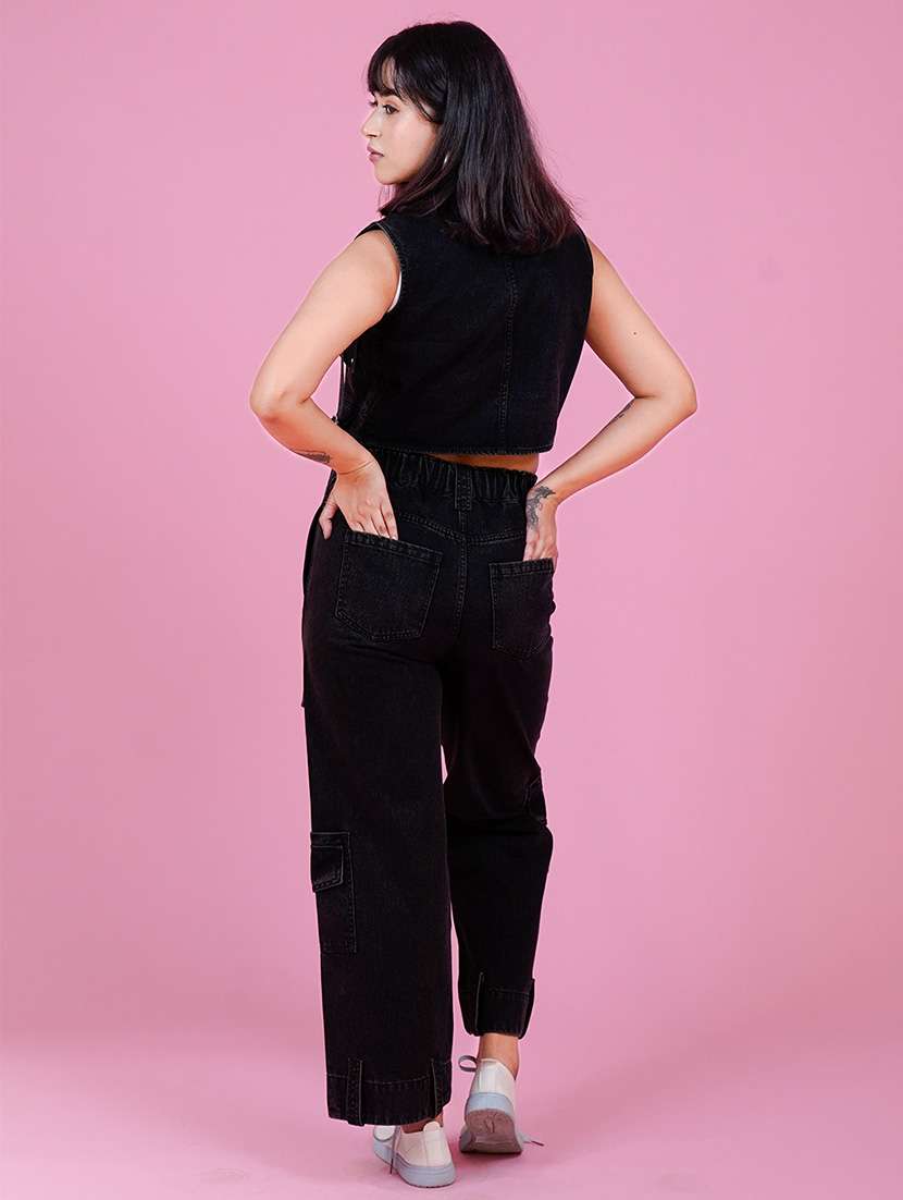 Women Denim Jacket And Trouser Co Ord Set
