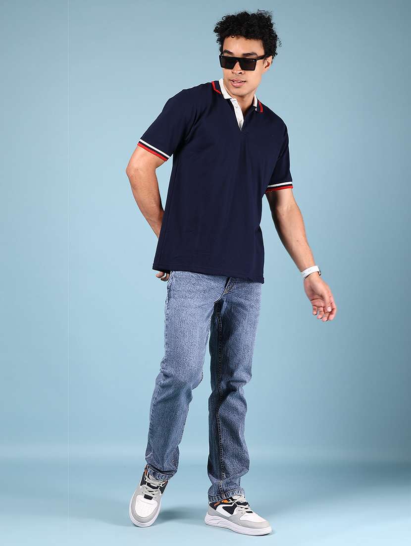 Men Blue Mid Rise Full Length Jeans