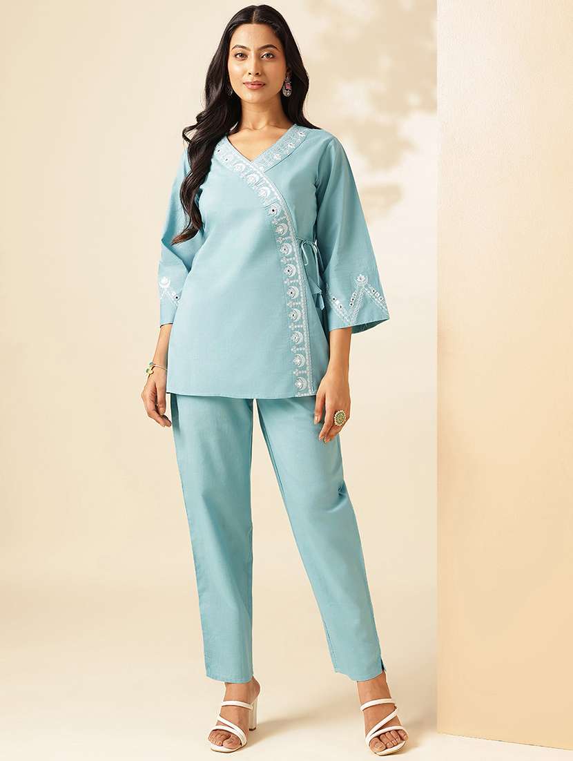 Women Three Quarter Sleeve Ethnic Co Ord Set