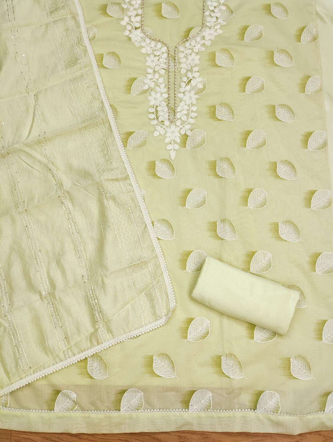 Women Printed Embroidered Unstitched Suit Set
