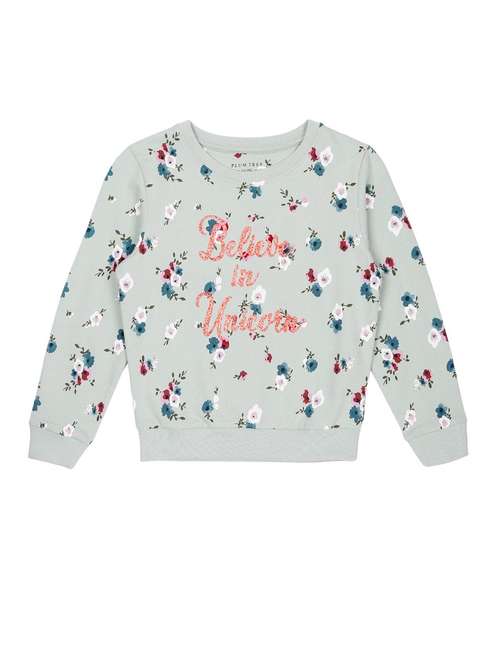 Girls Printed Long Sleeve Sweatshirt