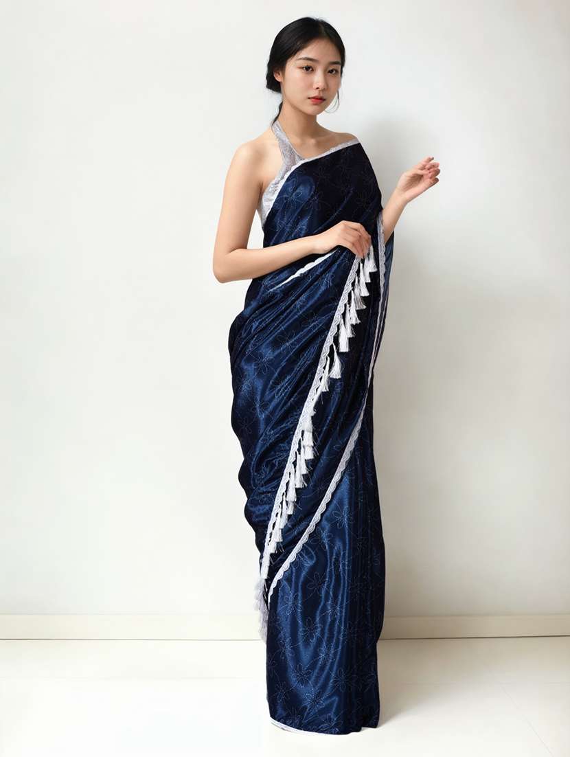 Women Printed Casual Wear Saree With Blouse