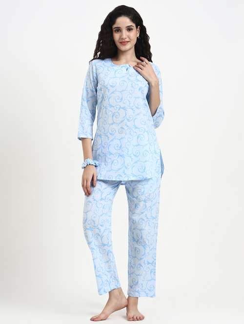 Women Printed Nightwear Pyjama Set
